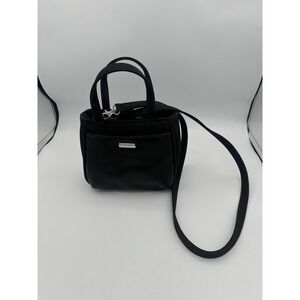 Nine West 2 Purse Nylon Tote Hand Shoulder Bag Black & One Navy Small Backpack